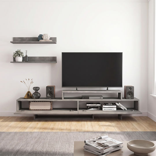 Nirvana Επιδαπέδιο Γκρι Σκυροδέματος 180x31.3x41.7εκ. Nirvana Επιδαπέδιο Γκρι Σκυροδέματος 180x31.3x41.7εκ.