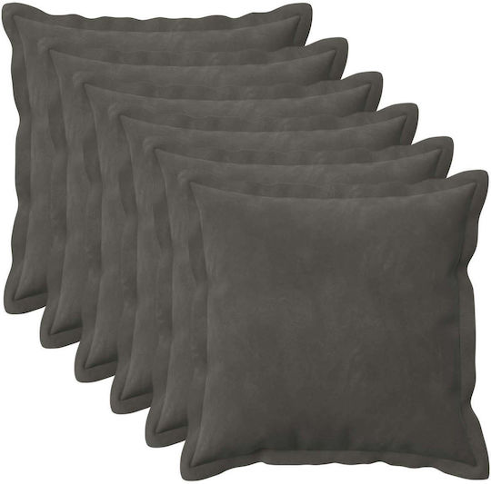 vidaXL Sofa Cushion Houten in Dark Grey Velvet 35x35cm