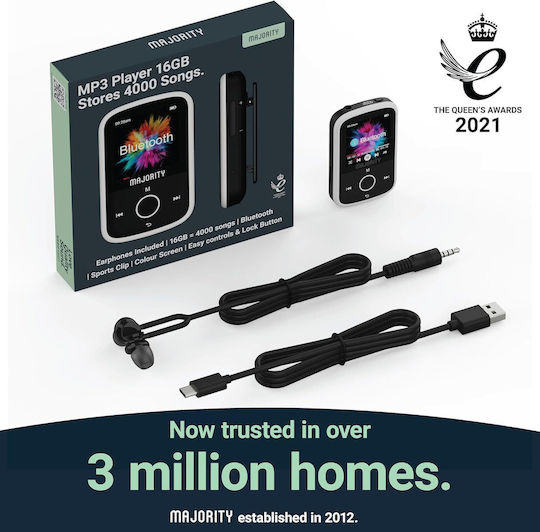 Majority Portable MP3 Player 16GB Plus Earphones