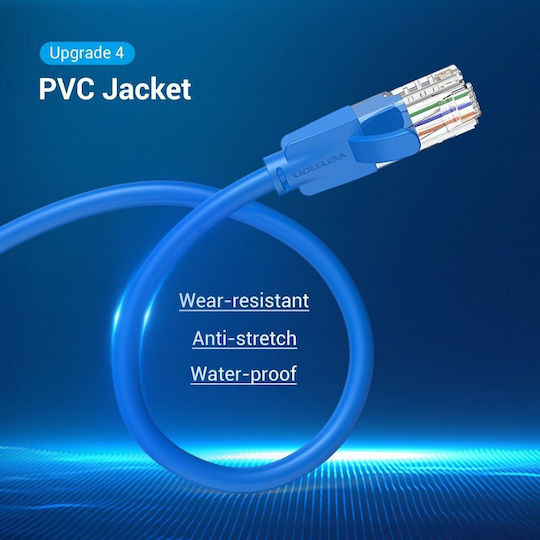 Vention U/UTP Кат.6 (Gigabit) Мрежов Кабел Ethernet 1м Син
