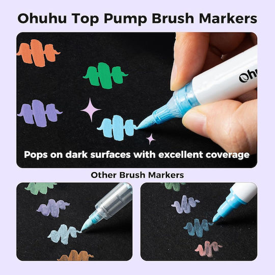 Ohuhu Drawing Markers Acrylic Fine, Professional Set 36 Colours