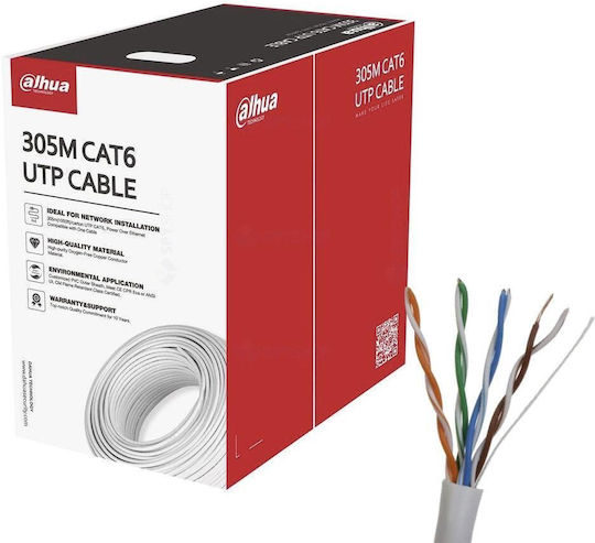 Dahua U/UTP Cat.6 (Gigabit) Cablu De Rețea Ethernet 305m Alb