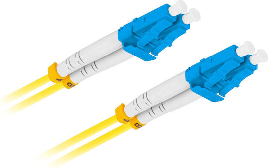 Lanberg Καλώδιο Οπτικής Ίνας LC/UPC-LC/UPC 1m Κίτρινο