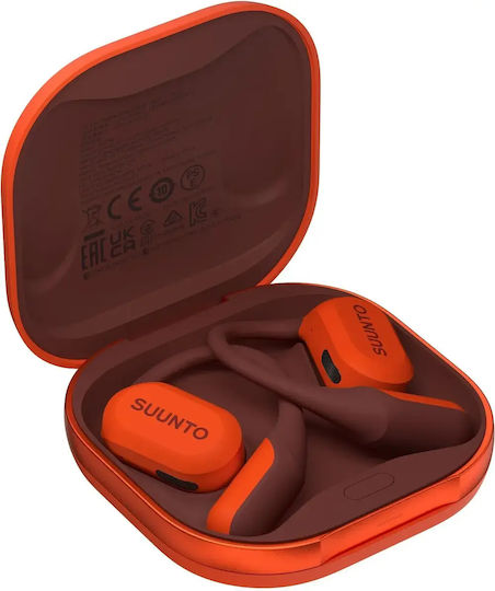 Suunto Spark Open Ear Bluetooth Handsfree Căști cu Rezistență la Transpirație și Husă de Încărcare Coral Orange