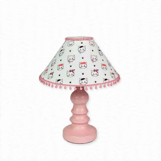Детско осветително тяло Странична настолна лампа Cute Kitty Размери 30x18x15см.