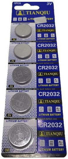 Μπαταρίες Λιθίου Ρολογιών CR2032 3V 5τμχ