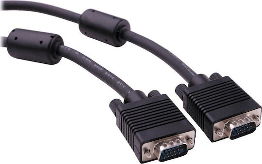 Powertech Kabel VGA-Stecker - VGA-Stecker Schwarz 1.5m (CAB-G025)