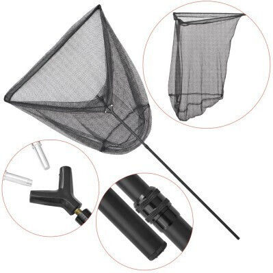 Gonefishing Crap Net 01 Aluminum Handle 2 Sections Total Length 2.85 M Opening 1.16 M Very Sturdy