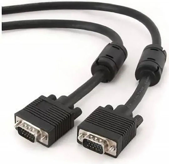 Lanberg Кабел VGA мъжки - VGA мъжки Черен 5м (CA-VGAC-10CC-0050-B)