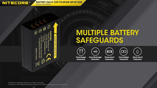 NiteCore Kamera Batterie NC-BP004 9060100880 Lithium-Ionen (Li-Ion) Kompatibel mit Fujifilm