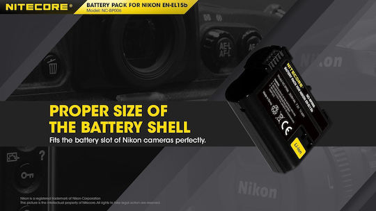NiteCore Kamera Batterie EN-EL15b 9060100883 Lithium-Ionen (Li-Ion) Kompatibel mit Nikon