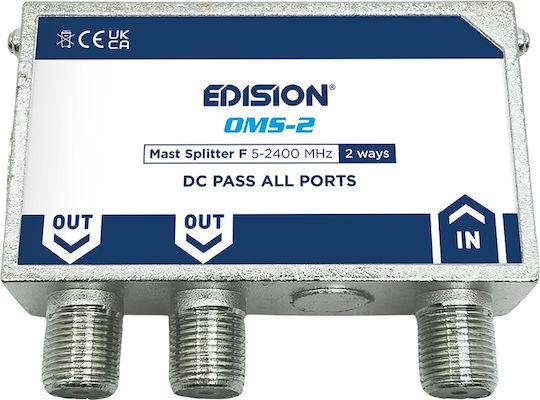 Edision 2 Wege F 5-2400Mhz OMS-2 26-03-0201 Satellitenzubehör Splitter