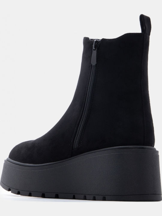 Women's Ankle Boots with Medium Heel Black