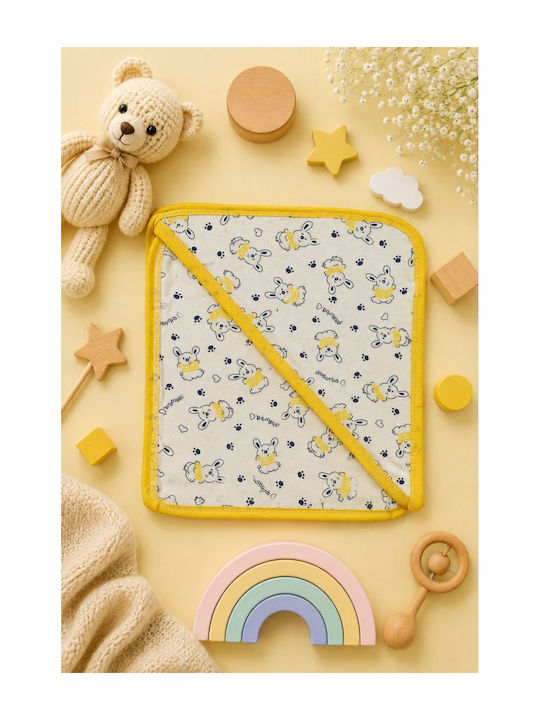 Esthisis Cotton Flannel Swaddle Blanket Yellow 95x80cm