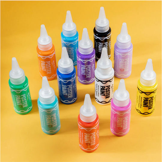Mont Marte Темперни Бои Многоцветни в Бутилка 60ml 12 Бройки