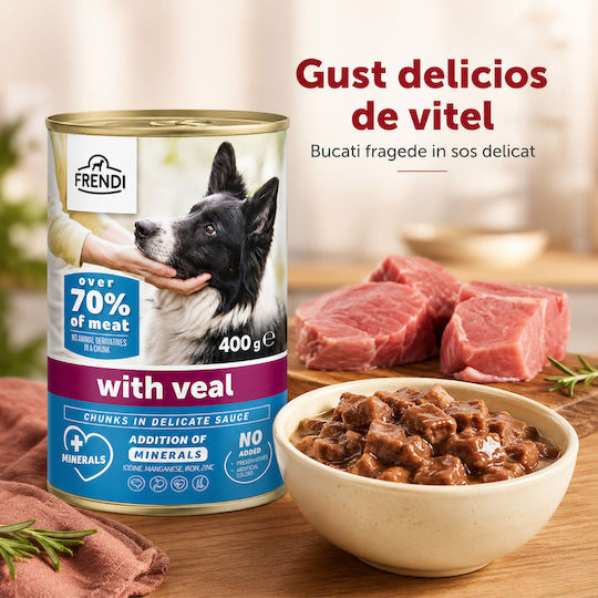 Frendi Hrana Umedă Pentru Câini în Conservă Dietetică cu Carne de Vită 4x400gr