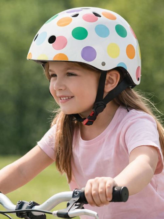Kiddimoto Pastel Dotty Kids' Helmet for City Bike Multicolour