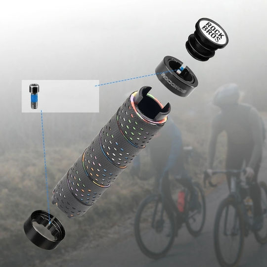 Rockbros Mânere Anatomice Pentru Ghidon De Bicicletă În Culoare Neagră 130mm Din Silicon