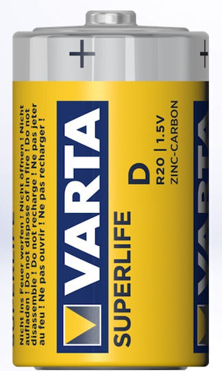 Varta Superlife Zink-Batterien Zink D 1.5V 2Stück
