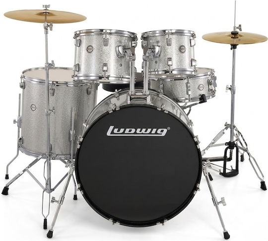 Ludwig Accent Fuse 5pc Silver Set de tobe