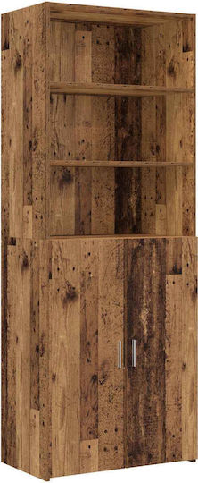 Wall Cabinet Aged Wood 70x42.5x225cm