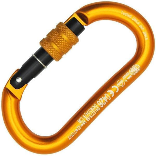 Kong Oval Screw Carabiner Orange Black