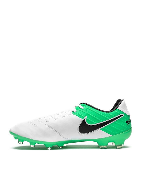 Nike Tiempo Legacy II FG Ниска Футболни обувки с клинове Бели