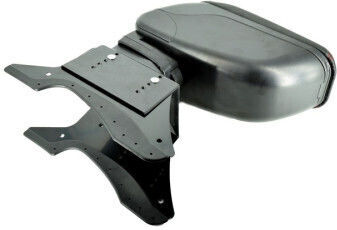 Universelle Auto-Armlehne Metallbasis Schwarz Rote Nähte Smartic Modell Sma-000093