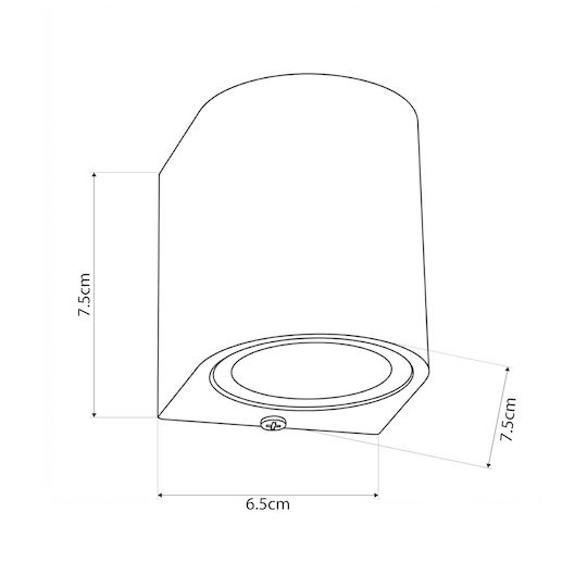 kelvo Murano Επιτοίχιο Εξωτερικό Σποτ GU10 IP65 8x8x7εκ.