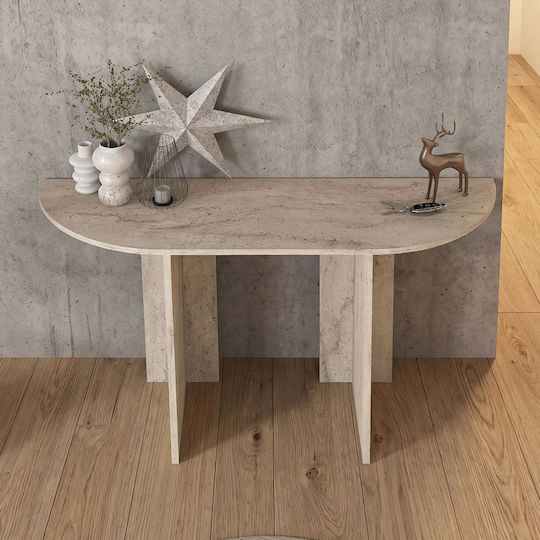 Cortado Κονσόλα Ξύλινη Travertine Μ120xΠ35xΥ75εκ.