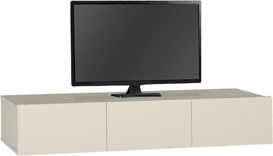 Damla TV Stand from Metal & Wood with LED Lighting Sandstone L180xW29.5xH29.5cm