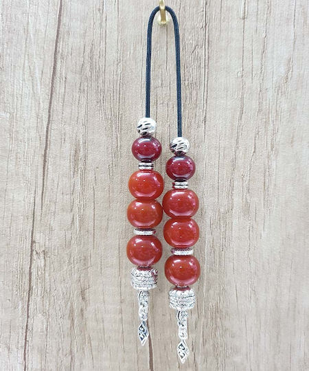 Roloi Komboloi Begleri Made of Mastic Length 27cm Orange