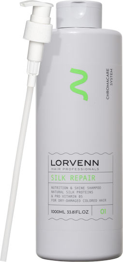 Lorvenn Lovernn Silk Repair Nutrition & Shine Шампоан за Възстановяване/Подхранване и Хидратация за Всички Типове Коса 1000ml