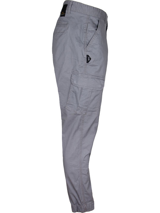 Men's Cargo Trousers Elastic Slim Fit Grey