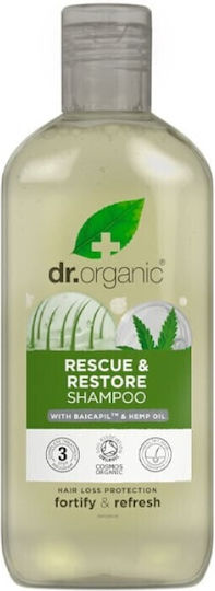 Dr.Organic Hemp Oil Rescue Shampoos gegen Haarausfall für Zerbrechlich Haare 265ml