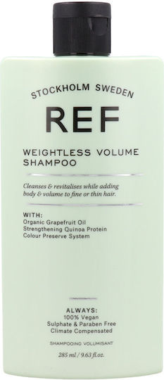 REF Weightless Volume Σαμπουάν για το Ευαίσθητο Τριχωτό για Όλους τους Τύπους Μαλλιών 285ml