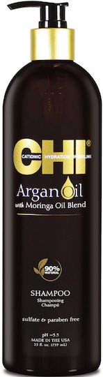 CHI Argan Oil Σαμπουάν Αναδόμησης/Θρέψης & Ενυδάτωσης για Ταλαιπωρημένα Μαλλιά 739ml