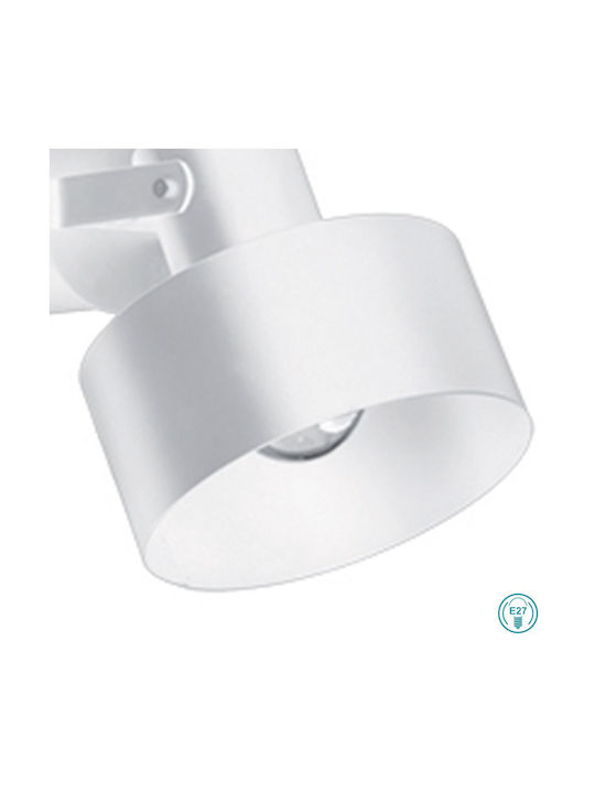 Viokef Norton Double Spot with Socket E27 in White Color