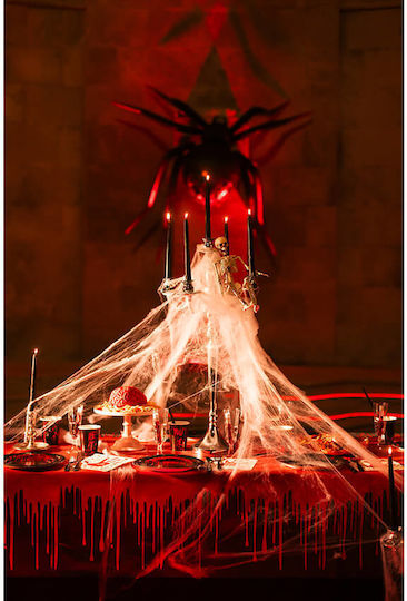 Party Tablecover Black Print Dripping Blood