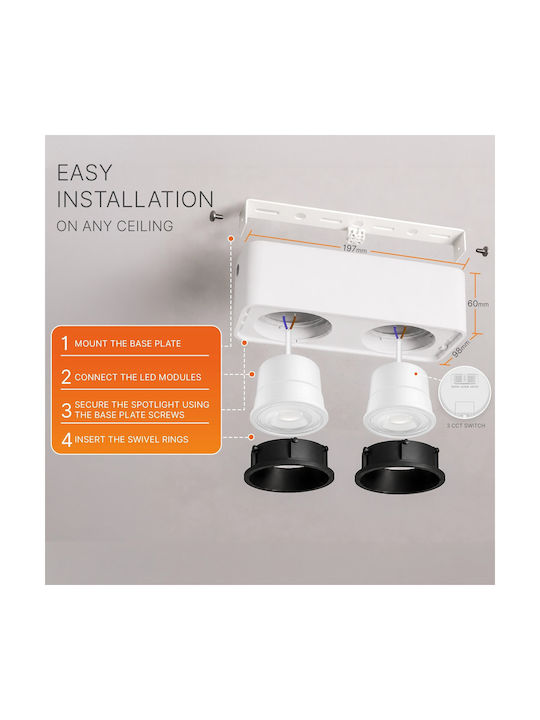 Braytron Double Spot in White Colour