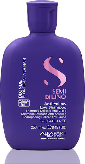 Alfaparf Milano Professional Semi di Lino Anti - Yellow Low Шампоан за Запазване на Цвета за Оцветена Коса 250ml
