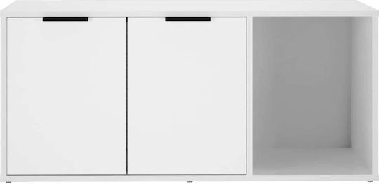 Holzsideboard Weiß 100x49x45cm