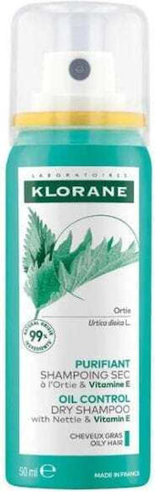 Klorane Nettle Ξηρό Σαμπουάν Όγκου για Λιπαρά Μαλλιά 50ml