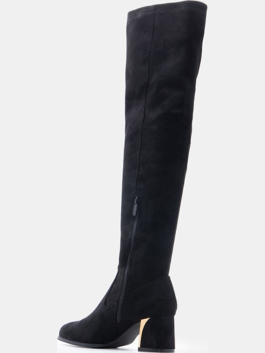 Damenstiefel Über dem Knie Schwarze