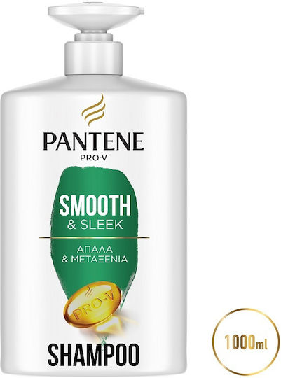 Pantene Pro-V Smooth & Sleek Σαμπουάν Αναδόμησης/Θρέψης & Ενυδάτωσης για Όλους τους Τύπους Μαλλιών 1000ml