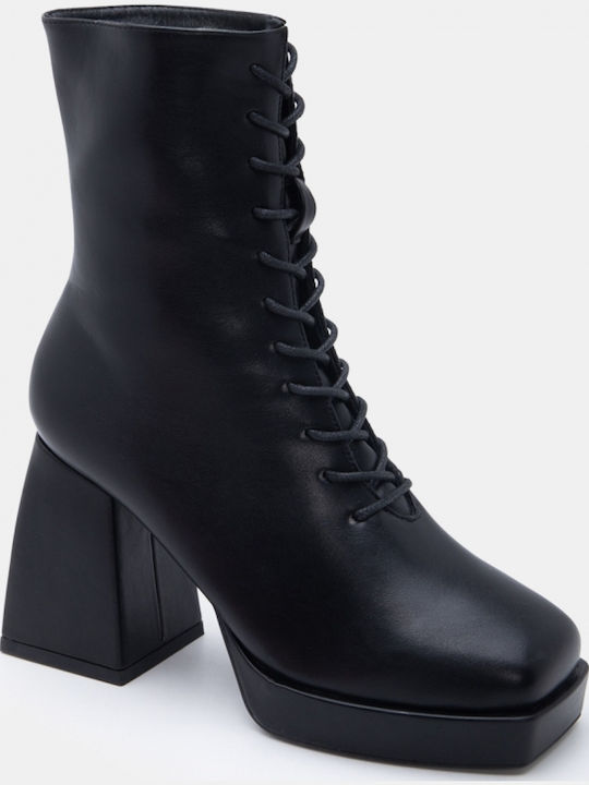 Wildleder Damen Kampfstiefel Schwarz