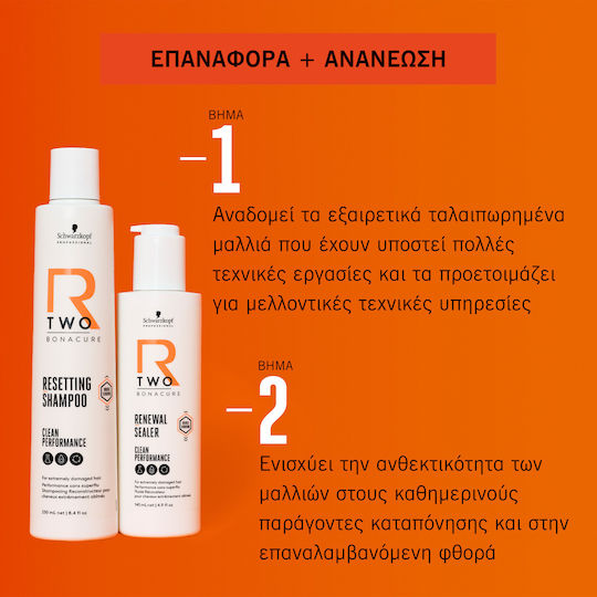 Schwarzkopf Bonacure R-TWO Resetting Шампоан Възстановяване/Подхранване за Повредена Коса 1000ml