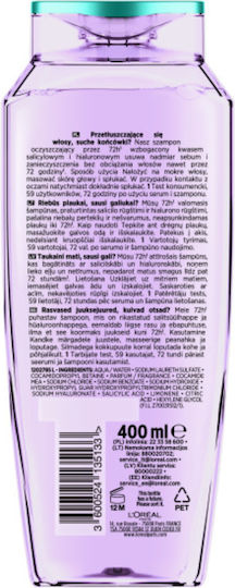 L'Oreal Paris Elseve Hyaluron Pure Σαμπουάν Ενυδάτωσης για Κανονικά Μαλλιά 400ml