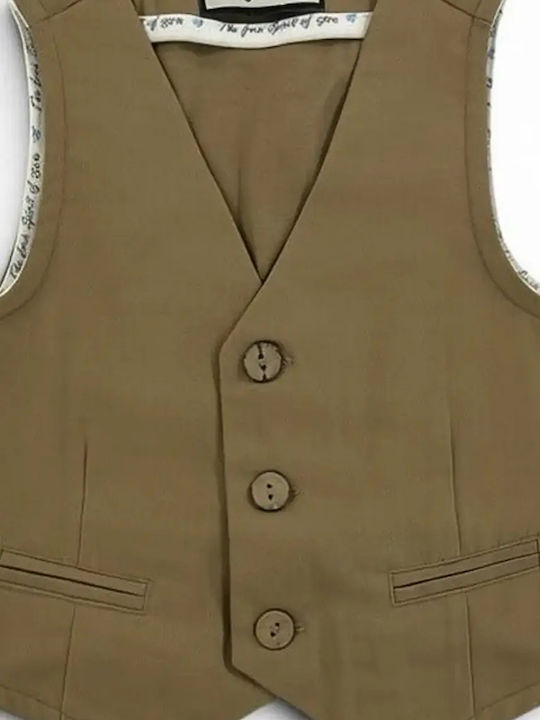 Kids Vest Brown