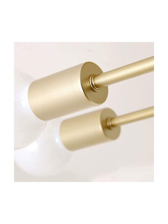 Deckenleuchte 70cm Gold mit E27 Lampensockel